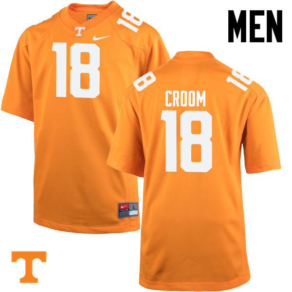 Men #18 Jason Croom Tennessee Volunteers College Football Jerseys-Orange